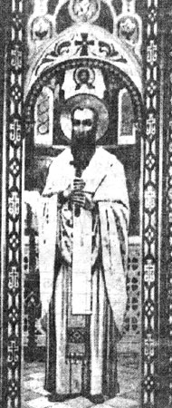 Василий Великий, изображенный на колоннах новочеркасского собора